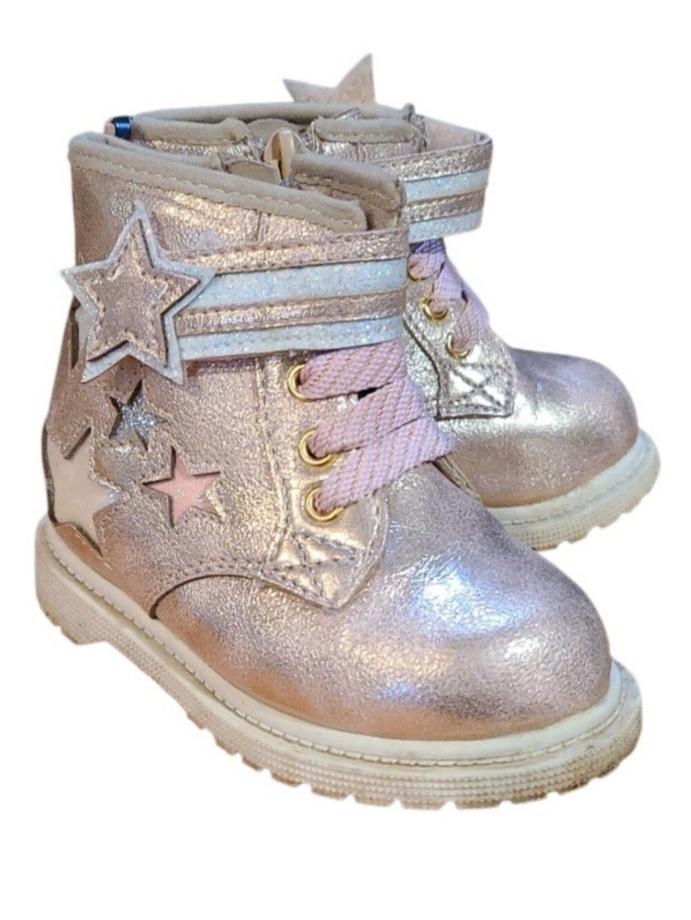 BOGO: Wonder Nation Metallic Pink Star BOOTS